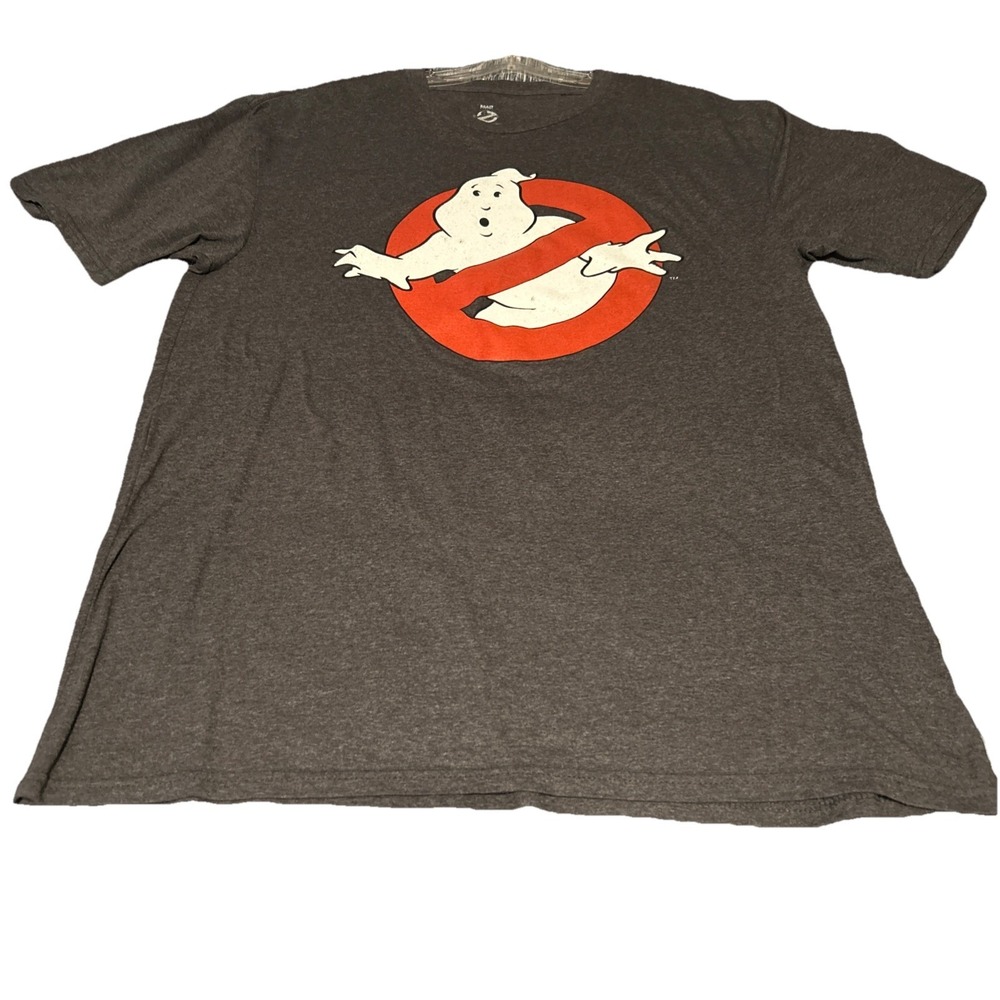 Ghostbusters Iconic No Ghost Logo Retro 80's Movie Men's XLT- T-Shirt Dark‎ Gray